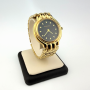 Vintage Members Only MB-025 Women's Gold Tone Watch Black Dial Quartz