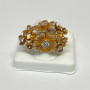 Silver 925 Dipped Gold Ring With White Sapphire Size 7.75