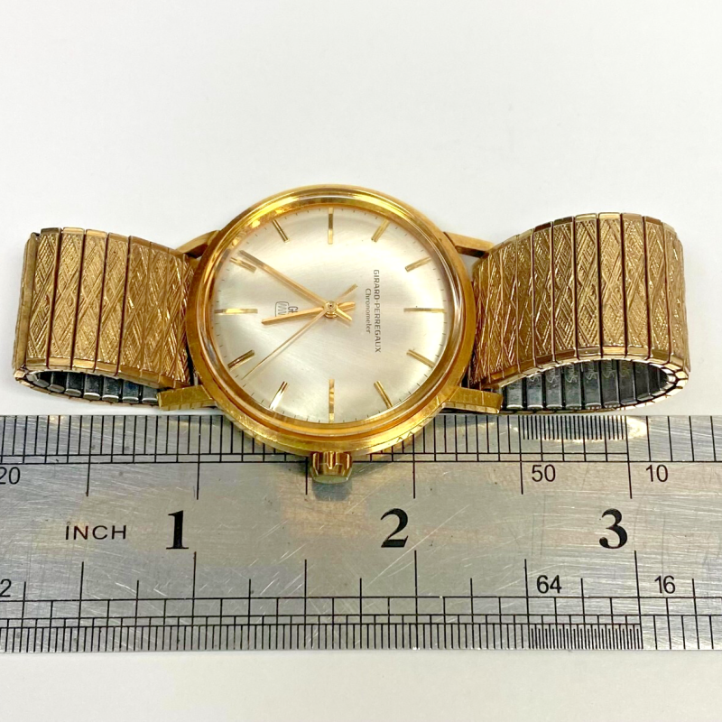 Vintage Girard-Perregaux Mens Watch 18K Solid Gold Chronometer