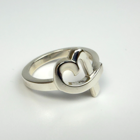 Tiffany & Co. Paloma Picasso Loving Heart Sterling Silver Ring - Size 5