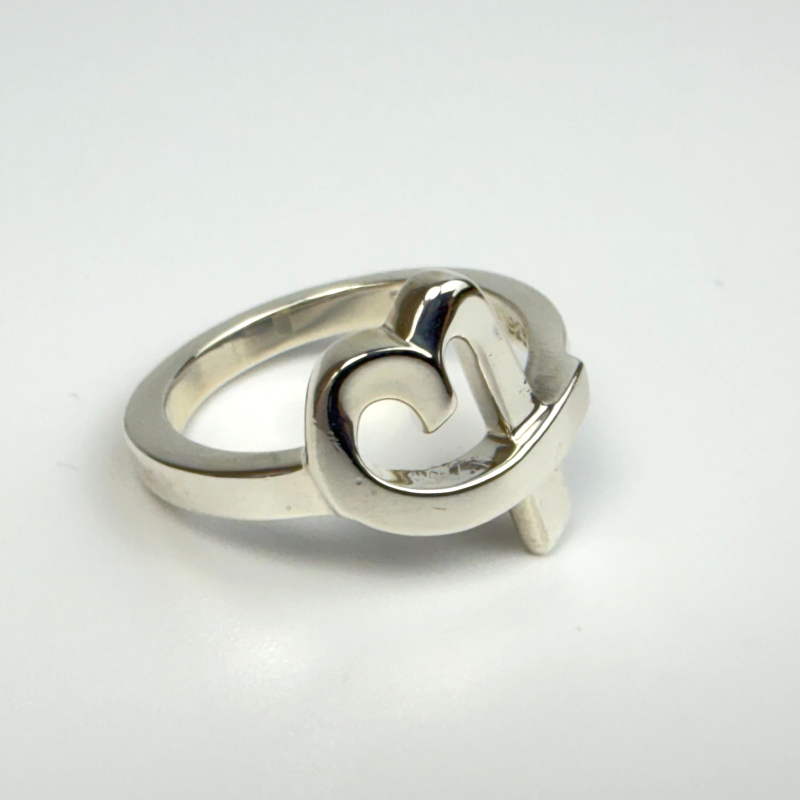 Tiffany & Co. Paloma Picasso Loving Heart Sterling Silver Ring - Size 5