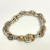 Italy 925 Sterling Silver and 18K Gold Bracelet - Elegant two tone Design Italy 925 Sterling Silver and 18K Gold Bracelet - Elegant two tone Design