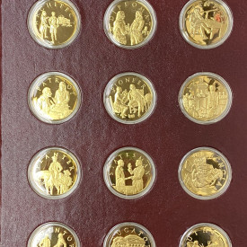 VERY RARE GENIUS OF THOMAS JEFFERSON 24K Gold Plating on STERLING PROOF SET 1976