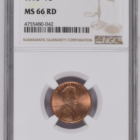 NGC MS 66 RD 1993 Lincoln Memorial CENT  (CLOSE AM)