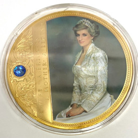Windsor Mint "Diana a Princess" Swarovski Commemorative Coin 70 mm 2013