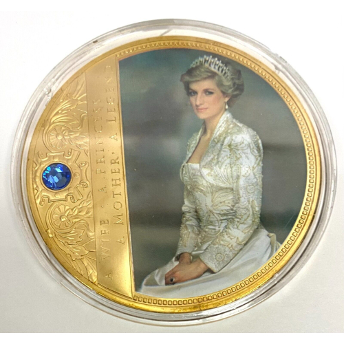 Windsor Mint "Diana a Princess" Swarovski Commemorative Coin 70 mm 2013 Windsor Mint "Diana a Princess" Swarovski Commemorative Coin 70 mm 2013