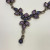925 Sterling Silver Amethyst and Sapphires Drop Necklace - India 925 Sterling Silver Amethyst and Sapphires Drop Necklace - India