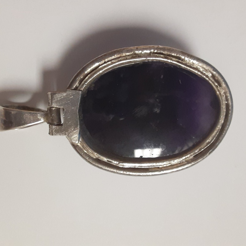 925 Sterling Silver Real Amethyst Gemstone Woman Charm Pendant