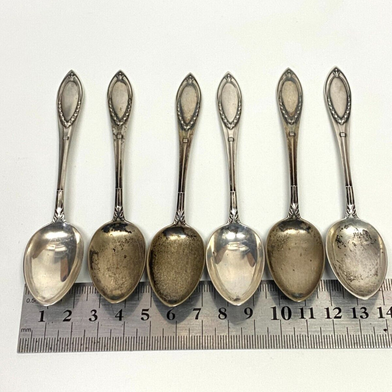 Set Of 6 Antique German 800 Silver Spoons Set Of 6 Antique German 800 Silver Spoons