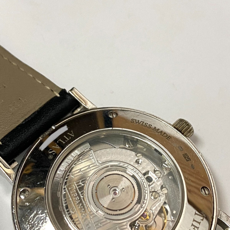 Tiffany & Co Atlas Large Sterling Silver Round Mechanical Watch Tiffany & Co Atlas Large Sterling Silver Round Mechanical Watch