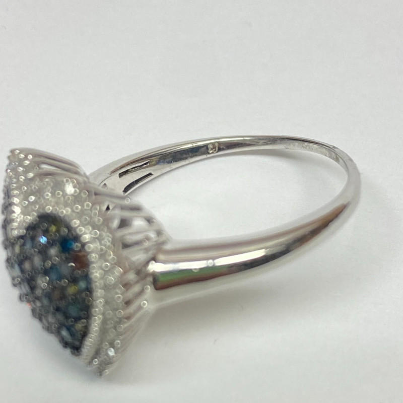 RING DIAMOND 1.5 ct Sterling Silver Size 10.25