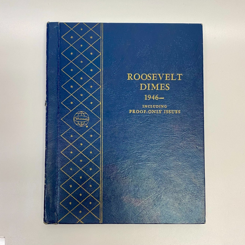 Complete Album #9587 Roosevelt Dimes 1946- including proof-only issues, 78 coins