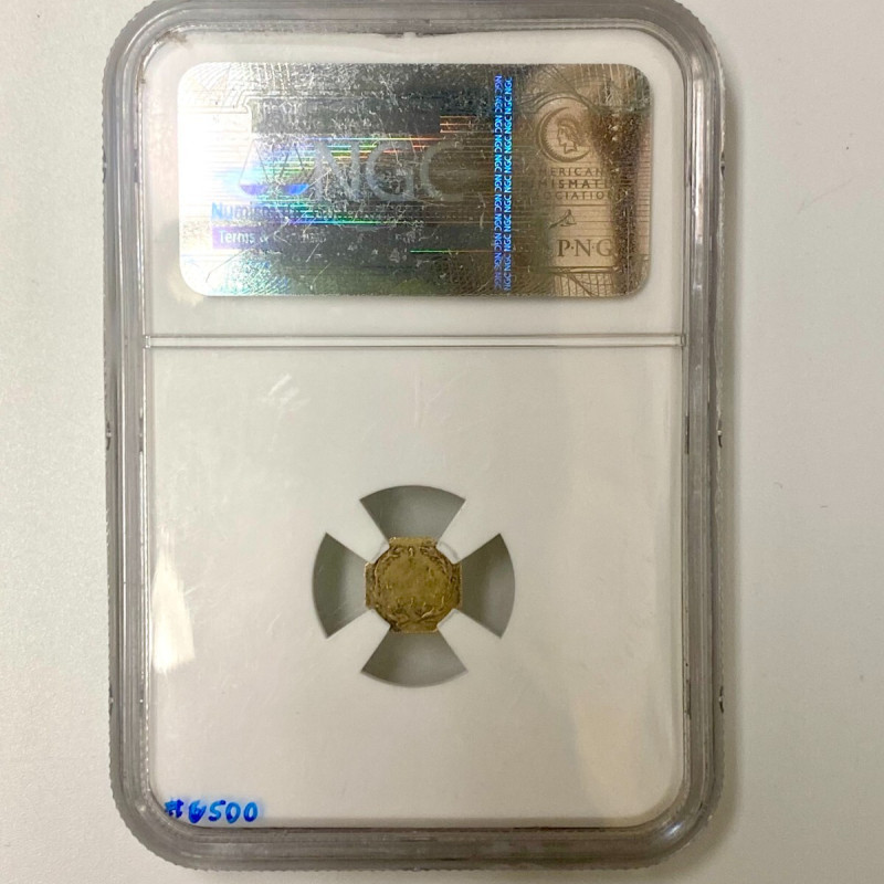1874 1/7 Gold 25 Cent Octagonal Liberty NGC XF 40, BG-776