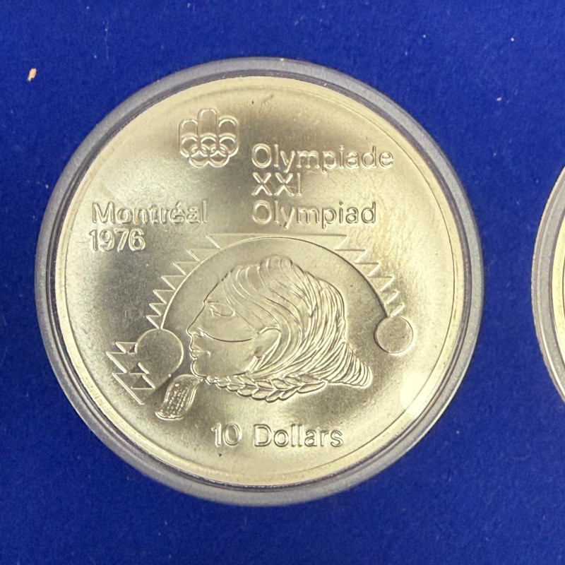1976 Montreal Olympics Series III Les Premiers Sports Canadiens 4-Coin Silver Se