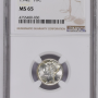 NGC MS 65, 1942 MERCURY DIME 10C 