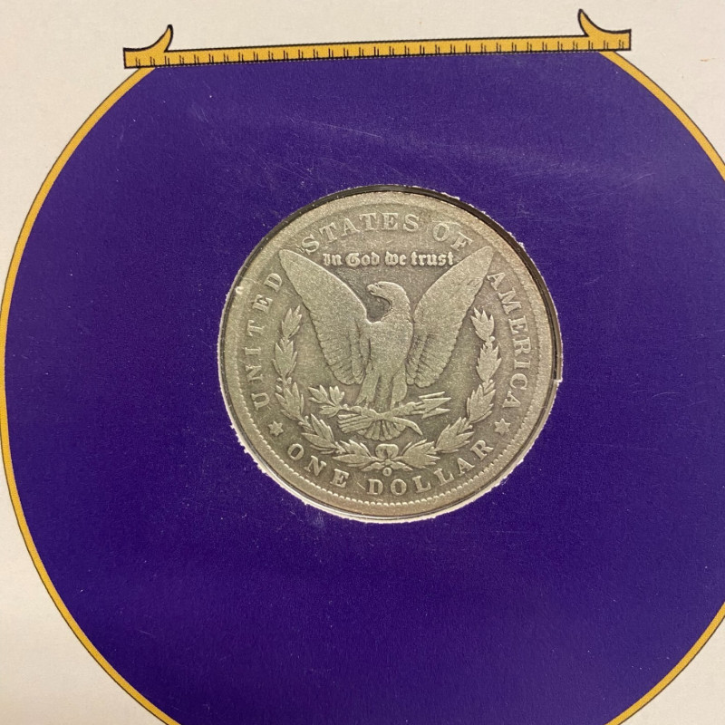 1888 O The U.S. Morgan Silver Dollar Collection Card & Postal Stamps $1