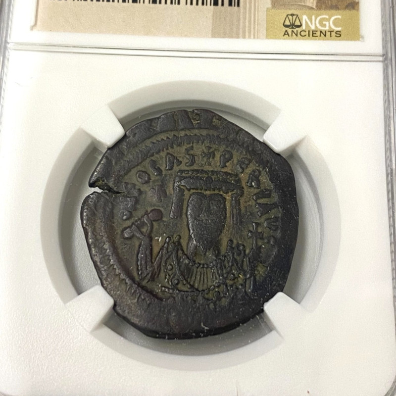 EMPEROR PHOCAS Ancient 607/8AD Byzantine Empire Old Follis Coin NGC EMPEROR PHOCAS Ancient 607/8AD Byzantine Empire Old Follis Coin NGC