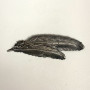 Antique DANECRAFT Sterling Silver Feather Pendant Brooch Pin