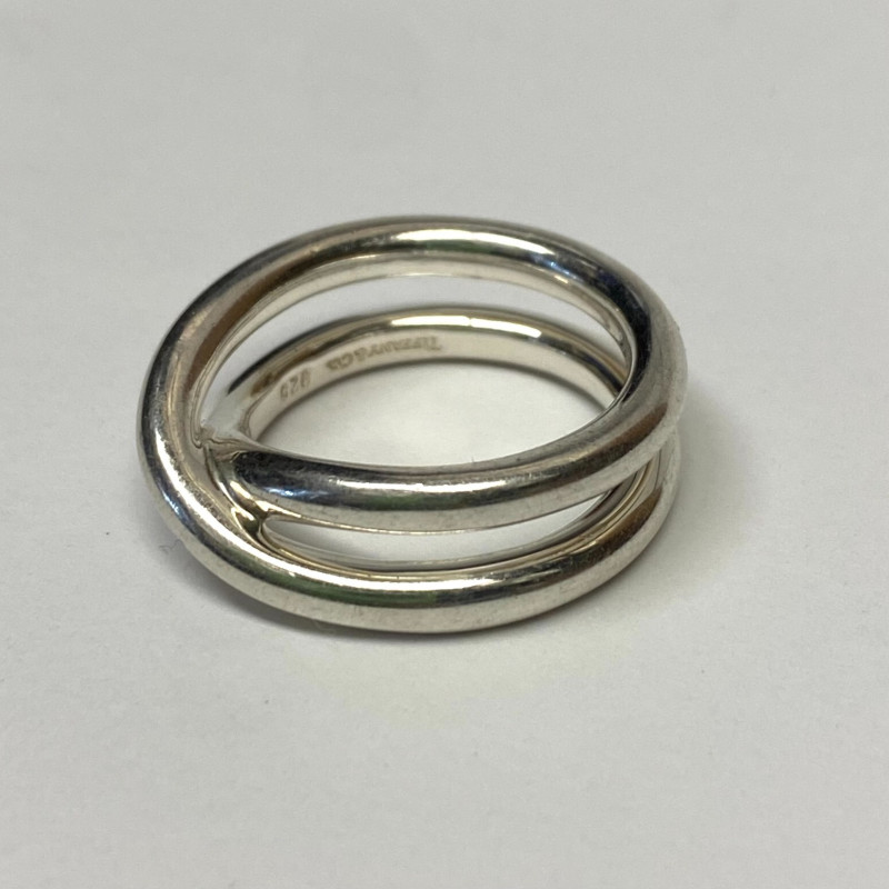 Vintage Tiffany & Co. Paloma Picasso Le Circle Crossover Band Ring Size 6.5 Y2K