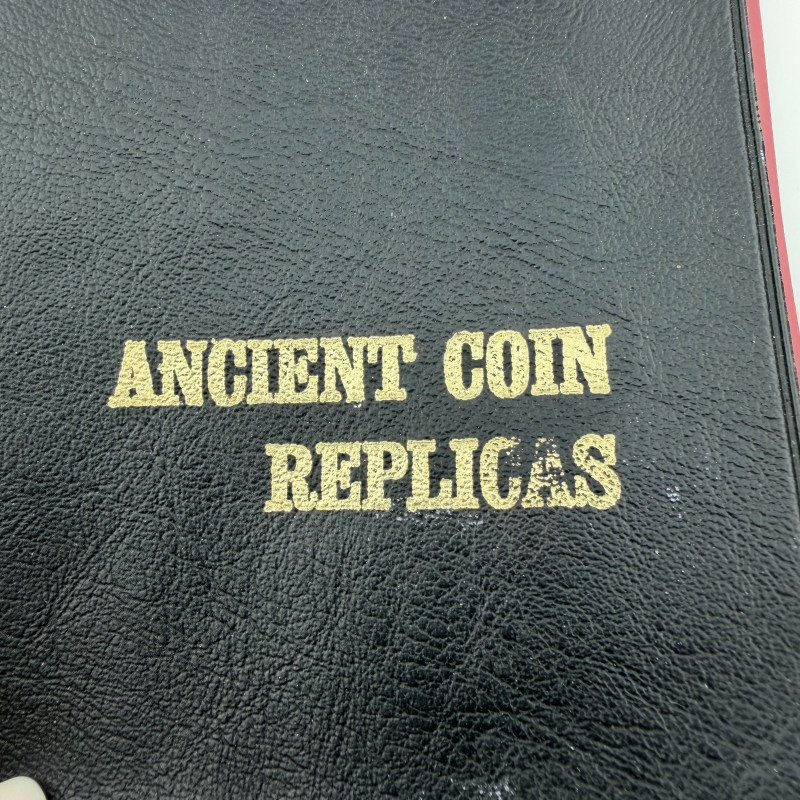 VTG 1950’s Ancient Coin Replica Set of 5 With Original Paper and Vinyl Folder