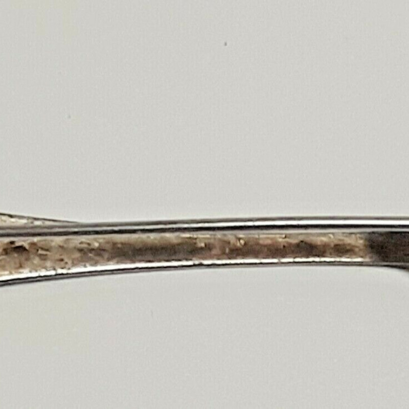 Vintage Sterling Silver  Engraved L.G.B Miniture Spoon Brooch