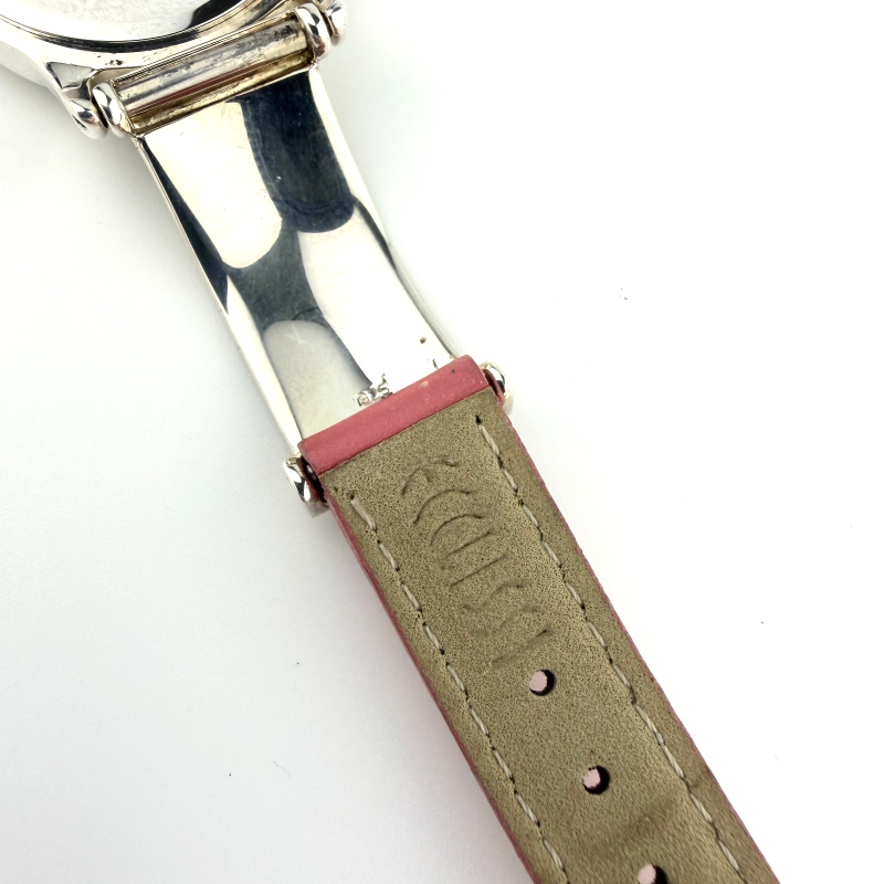 Vintage ECCLISSI Sterling Silver 925 Ladies Bracelet Pink Dial Watch