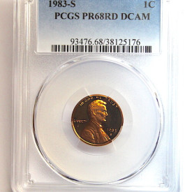 1983 S PR 68RD DCAM LINCOLN MEMORIAL PENNY 1C