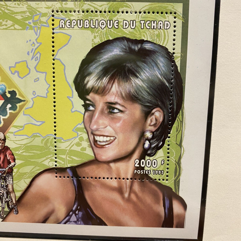 Princess Diana With Sons William and Harry Chad Collectable Postage Stamps Mint