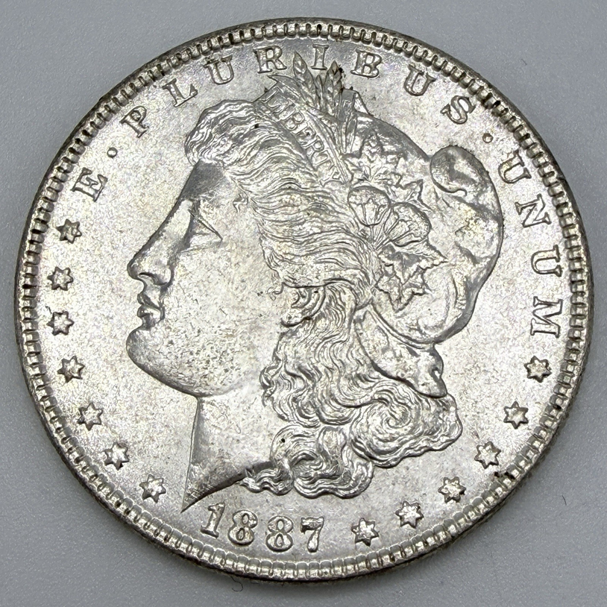 1887 $1 Morgan Dollar Silver BU Philadelphia #005