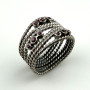 Pandora Sterling Silver Pink Rhodolite Gemstone Hidden Romance Wrap Ring Size 7