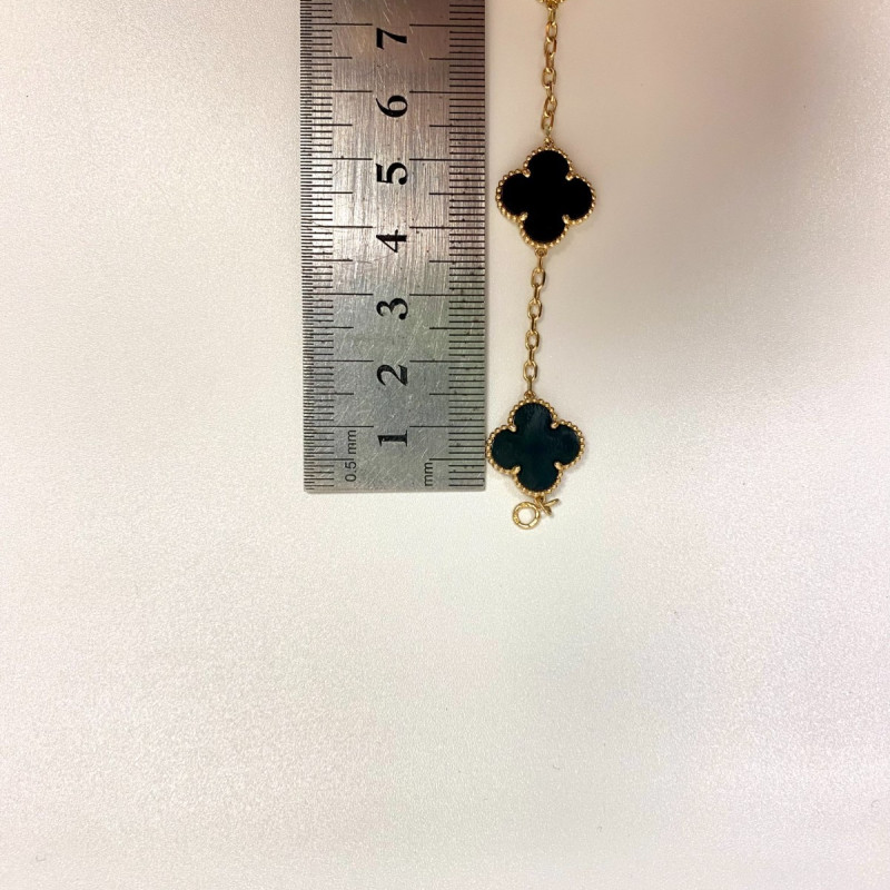 Van Cleef & Arpels Vintage Alhambra bracelet, 5 motifs, Black Onyx