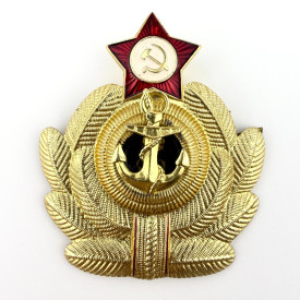 USSR Soviet Navy Fleet NAVAL OFFICER HAT cap BADGE “Crab” Original Cold War era