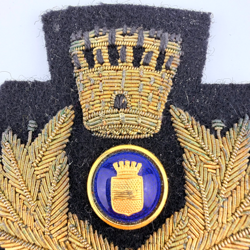 Vintage Danish Fire Brigade Cap Badge, Municipal Fire Dept Patch, Denmark