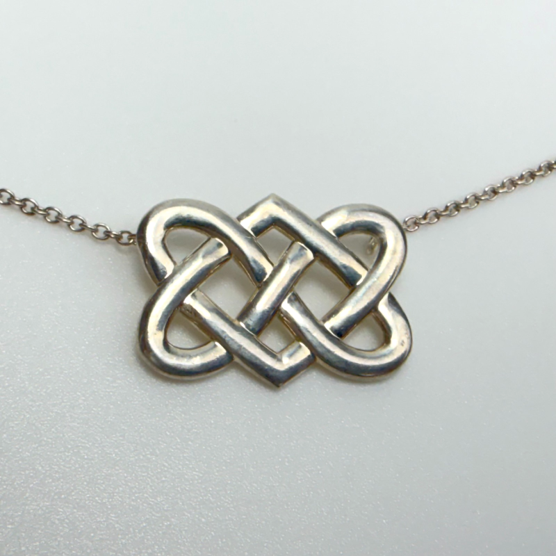 Tiffany & Co. Sterling Picasso Celtic Love Knot Pendant Necklace 16"