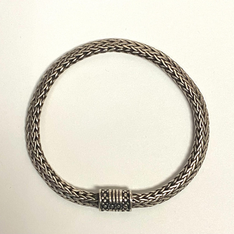 GT Men's Classic Flat Silver Bracelet GT Men's Classic Flat Silver Bracelet