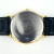 Vintage Movado Ladies Gold Plated Dress Watch Black Leather Strap Swiss Quartz