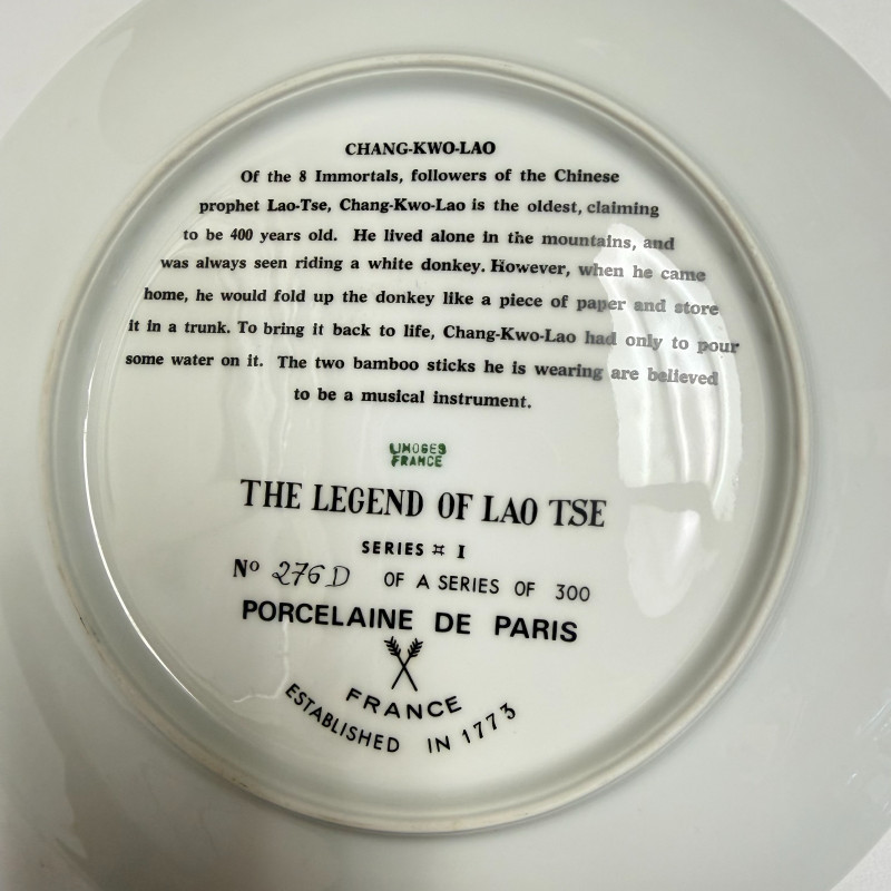 Legend of Lao Tse 3 Plates Limited Edition Series 276/300 Limoges France w/ Box
