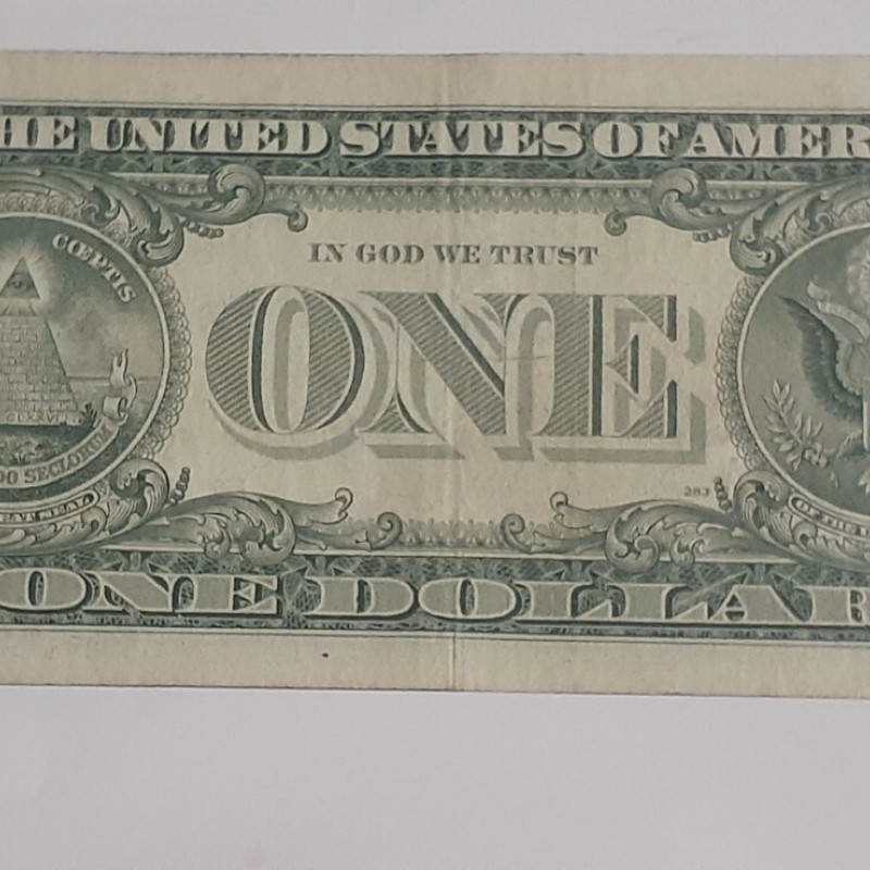 1935 F One Dollar Bill Silver Certificate Average Circulated Blue Seal VG-AU