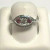 14K Beautiful White Gold Oval Pink Stud With Diamond Woman Ring 14K Beautiful White Gold Oval Pink Stud With Diamond Woman Ring