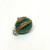 Antique Sterling Silver Enamel Egg shape green with gold designs