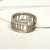 Tiffany & Co. Atlas 18K White Gold Three Diamond Open Band Ring Size 6