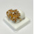 Silver 925 Dipped Gold Ring With White Sapphire Size 7.75 Silver 925 Dipped Gold Ring With White Sapphire Size 7.75