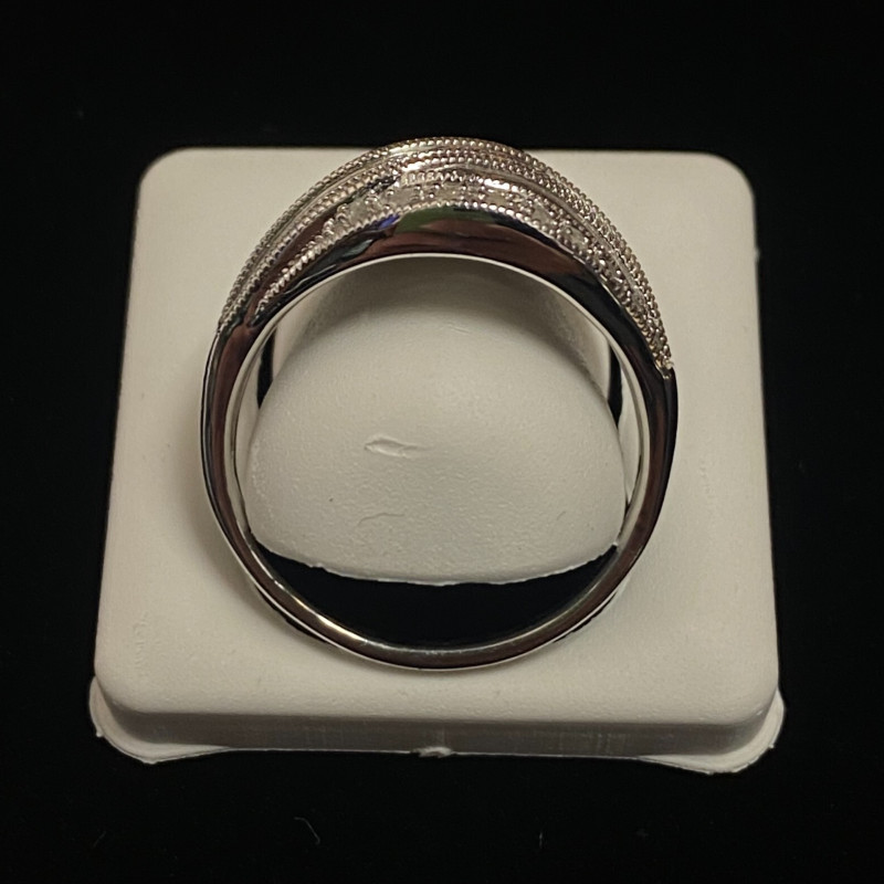 STERLING SILVER WHITE DIAMONDS 1.00CTW RING SIZE 11