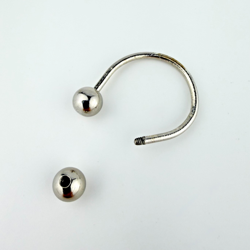 Vintage Simmons Sterling Silver Horseshoe Key Ring Holder 925
