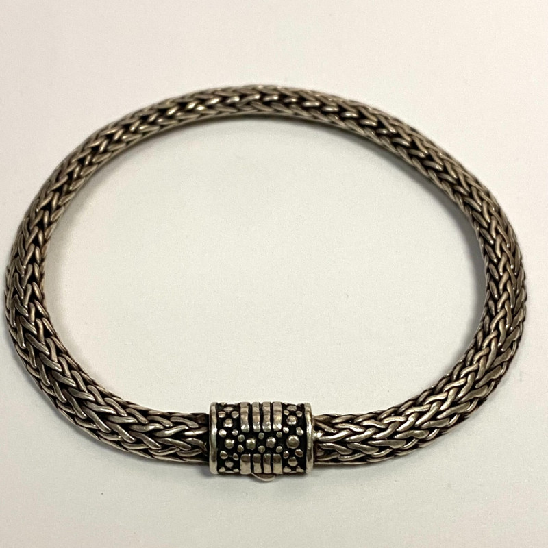 GT Men's Classic Flat Silver Bracelet GT Men's Classic Flat Silver Bracelet