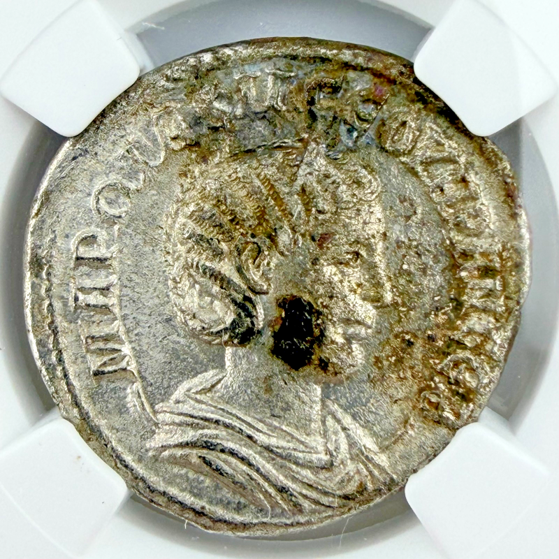 SYRIA, ANTIOCH Otacilia Severa (AD 244-49) Bl Tetradrachm, NGC XF