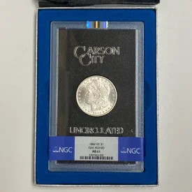1882-CC $1 GSA Morgan Silver Dollar MS61 NGC with Box