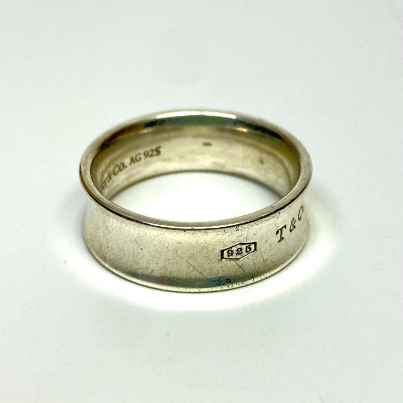 Tiffany & Co. 1837 Wide Ring in Sterling Silver Concave Band - Size 7.5