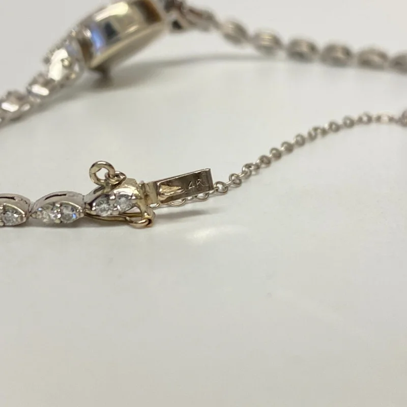 Rolex Ladies 14k SOLID WHITE GOLD Dress with Diamonds 1950s