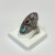 Vintage Sterling Silver Marcasite and Multi Color stones Ring Size 7.5